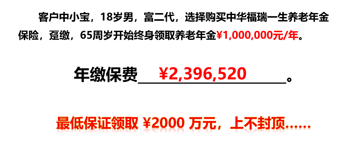 中华人寿福瑞一生养老年金保险